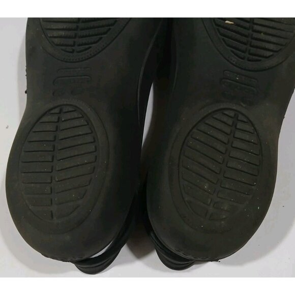 Crocs Kadee Sling Back Ballet Flats Size 6 Black Laser Cut Rubber Light - Picture 7 of 8